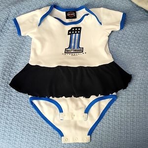 Harley Davidson - 12-18m Onesie Built In Skirt. Great For First Birthdays.